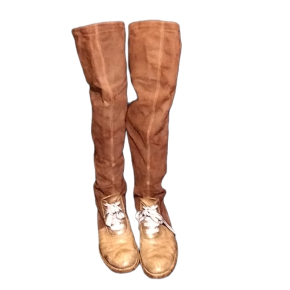 Brunello Cucinelli Shoes - Brunello Cucinelli Tall Leather/Suede Riding Boots
